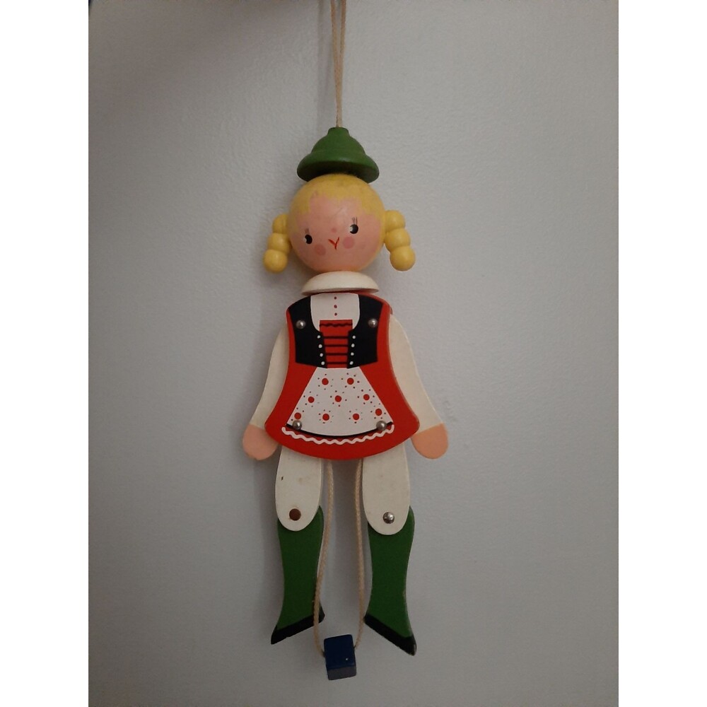 Vintage wooden jumpin jack toy